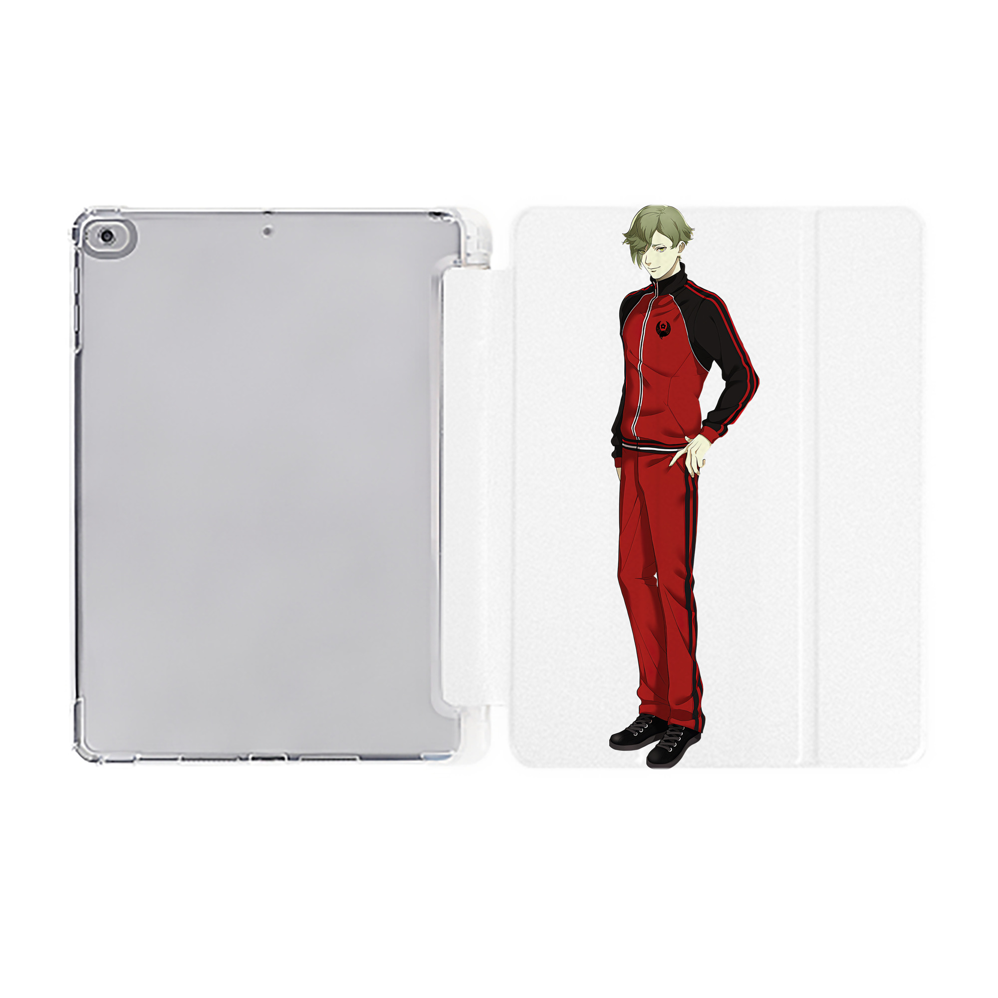 （画像用） 刀剣乱舞 Touken Ranbu IPad ケース ペン収納付き 三つ折りスタンド PUレザー×シリコン 対応機種9.5/10.5/10.9インチ